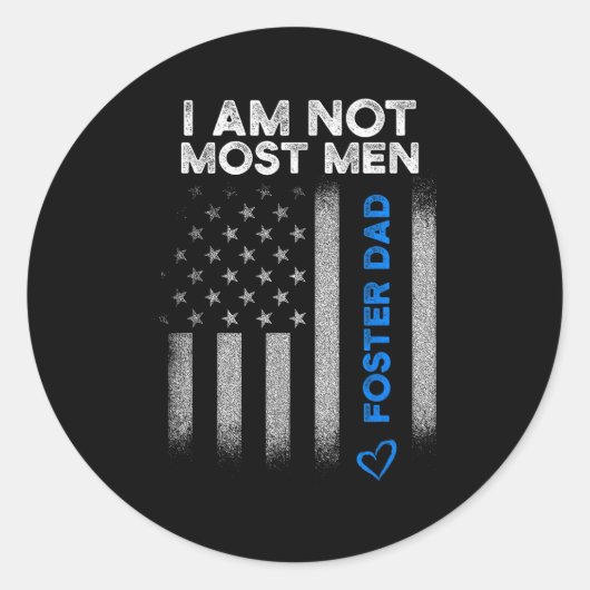 Foster Parent Dad Most Men Foster Care  Ronde Sticker (Voorkant)