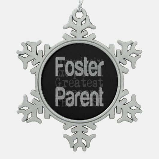 Foster Parent Extraordinaire Tin Sneeuwvlok Ornament (Voorkant)