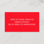 foster van paardenparkiet of van reddingsboten visitekaartje (Achterkant)