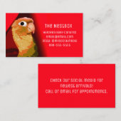 foster van paardenparkiet of van reddingsboten visitekaartje (Voorkant / Achterkant)