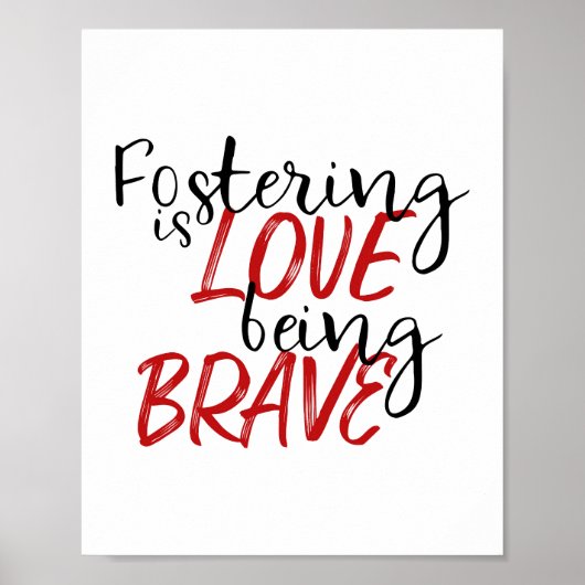 Fostering is liefde Poster (Voorkant)