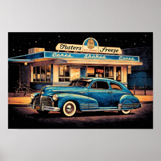 Fosters Freeze and '47 Chevy Poster (Voorkant)