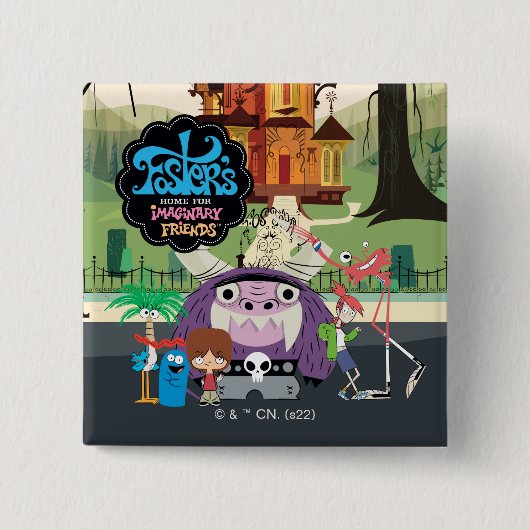 Foster's Home for Imaginary Friends | Hanging Out Vierkante Button 5,1 Cm (Voorkant)