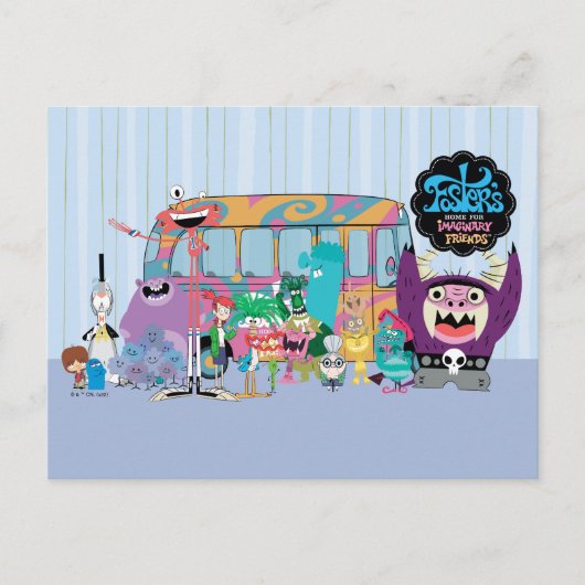 Foster's Home for Imaginary Friends School Bus Briefkaart (Voorkant)