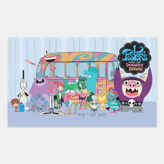 Foster's Home for Imaginary Friends School Bus Rechthoekige Sticker (Voorkant)