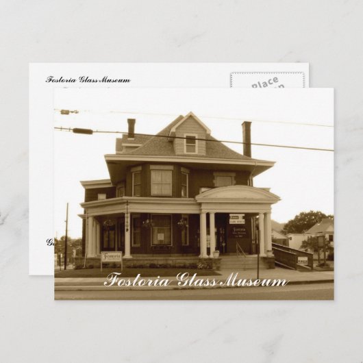 Fostoria Glasmuseum Briefkaart (Voorkant / Achterkant)