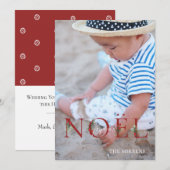 Fotanische NOEL-feestdag-fotokaart met toevoeging  Feestdagenkaart (Voorkant / Achterkant)