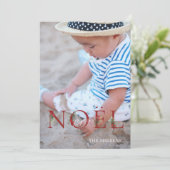 Fotanische NOEL-feestdag-fotokaart met toevoeging  Feestdagenkaart (Staand voorkant)