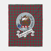 Fotheringham Clan Badge Tartan Pset Fleece Deken (Voorkant)