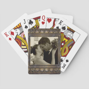 Fotkaarten voor huwelijksherinneringen speelkaarten