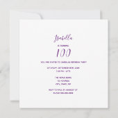 Foto 100e verjaardag hallo 100 kaart (Achterkant)