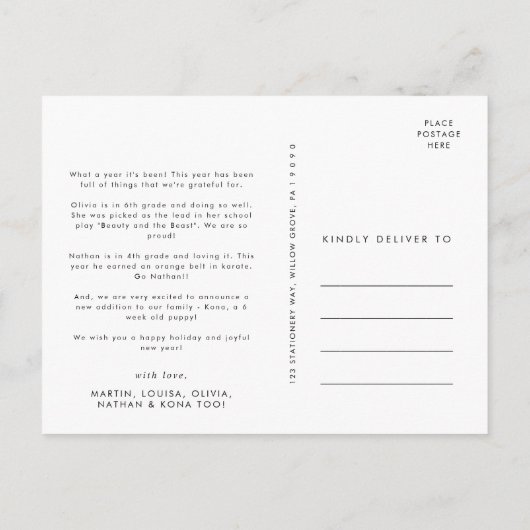 Foto: 10 jaar 10 jaar Collage Kerstmis Feestdagenkaart (Achterkant)