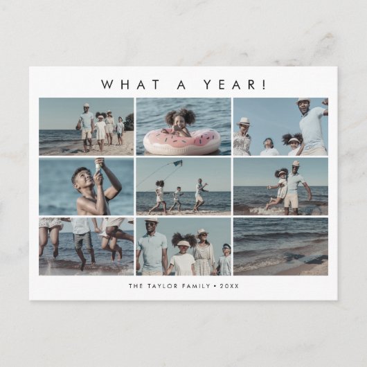 Foto: 10 jaar 10 jaar Collage Kerstmis Feestdagenkaart (Voorkant)