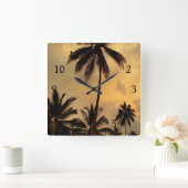 Foto 11 palmbomen vierkante klok (Huis)