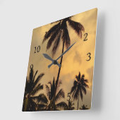 Foto 11 palmbomen vierkante klok (Hoek)