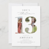 Foto 13e verjaardag uitnodiging (Voorkant)