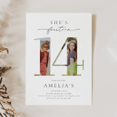 Foto 14e verjaardag uitnodiging