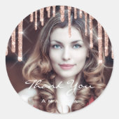 Foto: 16e Bridal Roos Glitter Ronde Sticker (Voorkant)