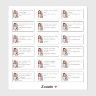 Foto 18 individuele ontvangers dank u bruiloft sticker