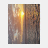 Foto: 18 oceaanzonsondergang fleece deken (Voorkant)