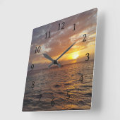 Foto: 18 oceaanzonsondergang vierkante klok (Hoek)