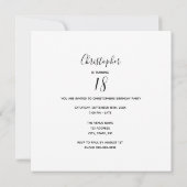 Foto 18e verjaardag hallo 18 jongen kaart (Achterkant)