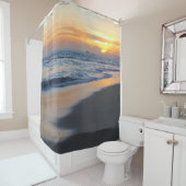 Foto 19 strand zonsondergang douchegordijn (In situ)