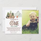 Foto 1 Happy Camper Wonderland 1e verjaardag Bedankkaart (Voorkant)
