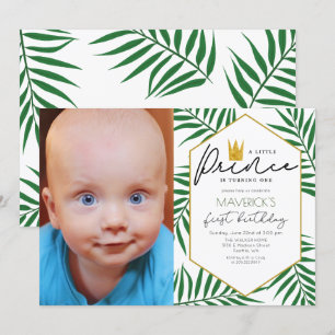 FOTO - 1e verjaardag Little Prince Leaf uitnodigin Kaart