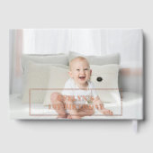 Foto 1e verjaardag Script Pink Gastenboek (Achterkant)