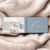 Foto 1st Birthday Script blauw Gastenboek