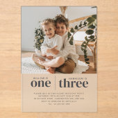 Foto 1st en 3rd Joint Birthday Acryl Uitnodigingen (Voorkant)