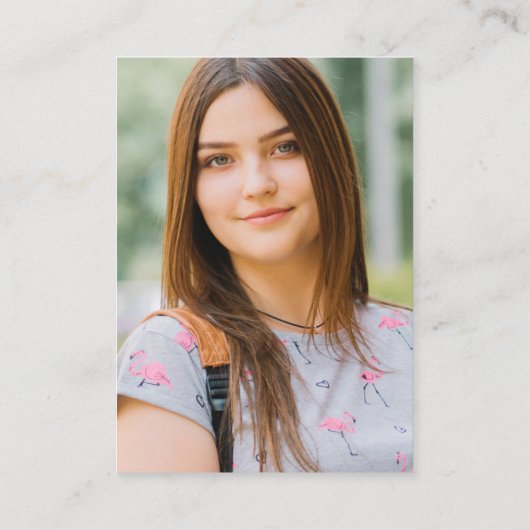 Foto 2025 Afstuderen Tassel Party Mini Uitnodiging Informatiekaartje (Achterkant)