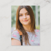 Foto 2025 Afstuderen Tassel Party Mini Uitnodiging Informatiekaartje (Achterkant)