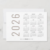 Foto 2026 Kalendercrème Gingham Merry Christmas Feestdagenkaart (Achterkant)