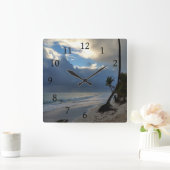 Foto 20 oceaanstrand vierkante klok (Huis)