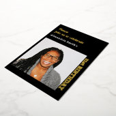Foto 21st Birthday Black Gold Foil Invitation Folie Uitnodiging (Gedraaid)