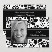 Foto 21st Birthday Party Invitations Kaart (Voorkant / Achterkant)