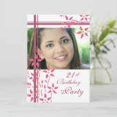 Foto 21st Birthday Party Kaart (Staand voorkant)