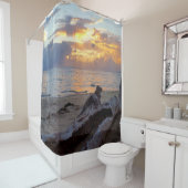 Foto 23 Zee Ocean bestrating sunset Douchegordijn (In situ)