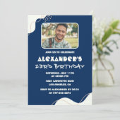 Foto 23e verjaardag uitnodigingen Mannen Eenvoudig (Staand voorkant)