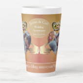 Foto 23rd Wedding Jubileum Topaz Claddagh Lat Latte Mok (Voorkant)