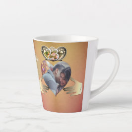 Foto 23rd Wedding Jubileum Topaz Claddagh Latt Latte Mok