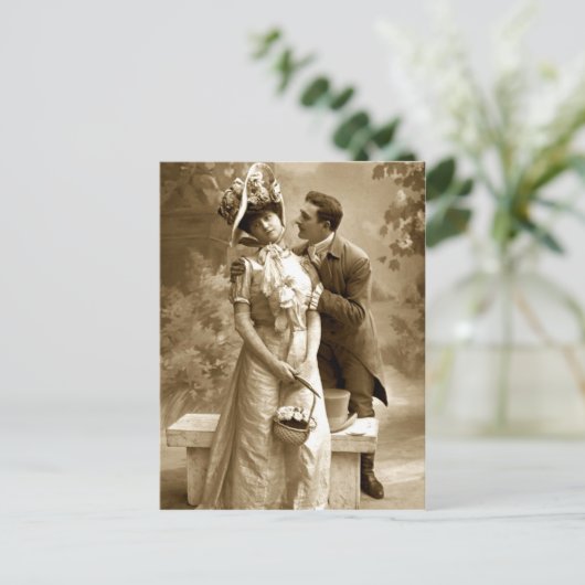 foto 2 liefhebbers briefkaart (Staand voorkant)