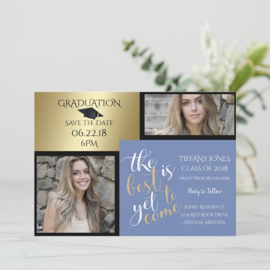 FOTO 2-LIJST en KIES UW KLEURENAfstuderen Kaart (Staand voorkant)