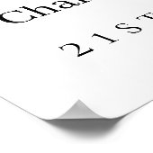 Foto 2 personen verjaardag modern welkom poster (Hoek)