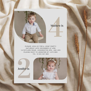 Foto 2e en 4e gezamenlijke verjaardag kaart