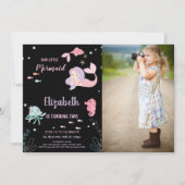 Foto 2e Onze Kleine Roze Zeemeermin Verjaardag Kaart (Voorkant)