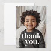 Foto 2e verjaardag - twee bedankkaart (Voorkant / Achterkant)