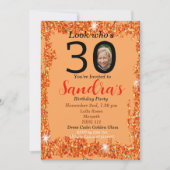 Foto 30e Verjaardag Dertig jaar oude perzik Kaart (Voorkant)